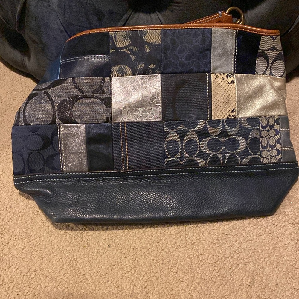 Coach patchwork hobo navy - Picture 3 of 4